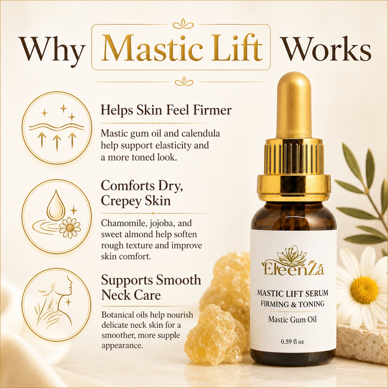 Mastic Lift - Botanical Neck Firming Serum with Mastic Gum